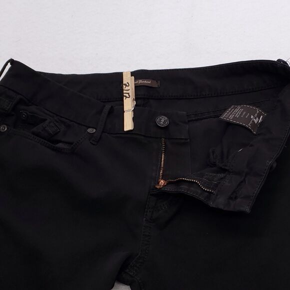 7 For All Mankind Casual Button Zip Denim Dark Wash Jeans Womens Size 30 Black - Picture 4 of 8